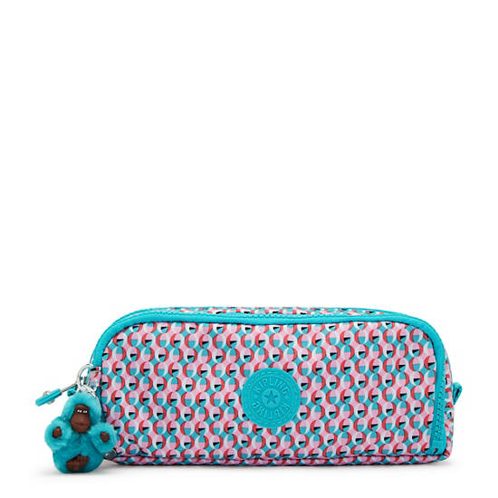 Kipling Gitroy Classic Printed Pencil Case Bags Poppy Geo | CA 1900CT